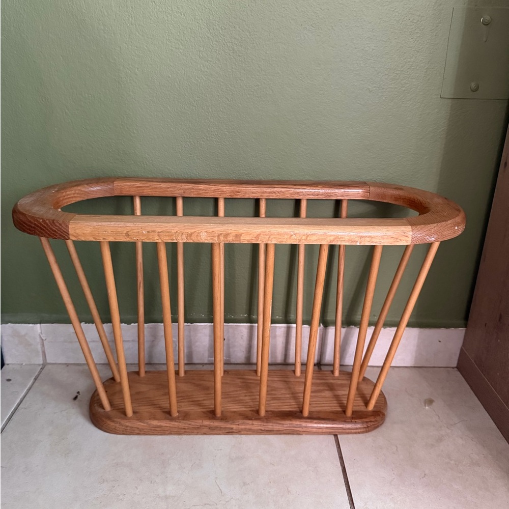 Vintage Wooden Magazine Rack